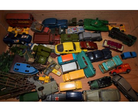 Die Cast vehicles - Meccano, Dinky, Alvis, Roadster,  others, Studebaker, a Spot On Ford Anglia, others, Matchbox, Corgi, etc