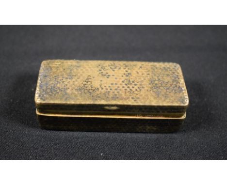 A continental silver gilt rectangular snuff box, planished decoration, stamped 925 and other indistinct marks