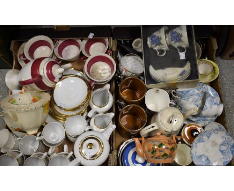 Table China - a Victorian Radford china part tea set; others, Continental; etc.; mugs; etc.; quantity (2 boxes)