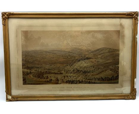 After William Ibbitt (British 1804-1869): 'Sheffield from Norfolk Park', chromolithograph by M &amp; N Hanhart pub. 1861 and 