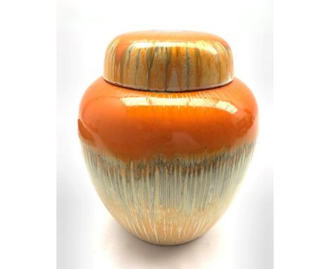 Shelley drip glaze ginger jar and cover, H18cm