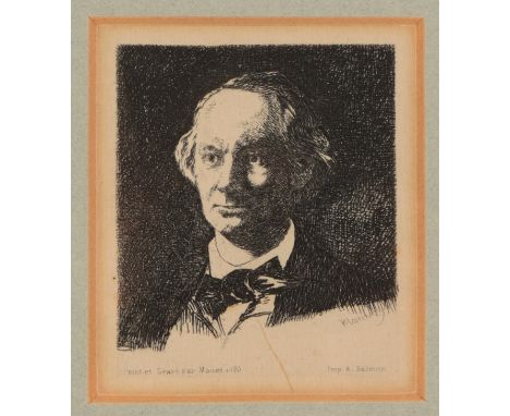 EDOUARD MANET (1832-1883) 'Charles Baudelaire de Face III (Portrait of Charles Baudelaire, Full Face)' after a photograph by 