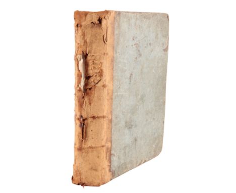 AN 18TH CENTURY SKETCH BOOK the half leather bound volume containing numerous portrait and landscape pencil sketches, 8voProv
