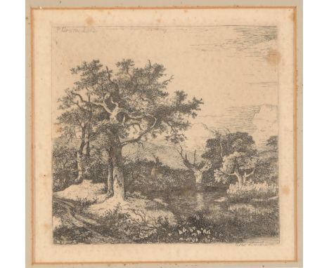 JOHN CROME I (1768-1821) 'Near Hingham' 1813, signed, titled and dated in the plate, etching, the plate 16.5cm x 16.5cm; toge