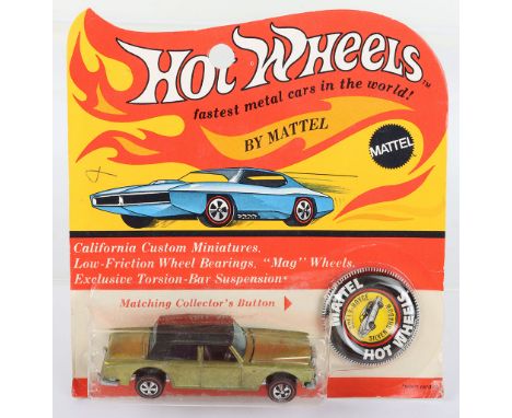 Hot Wheels Redline By Mattel 6276 Rolls Royce Silver Shadow, apple green/ black roof, window blue, dark brown interior, metal