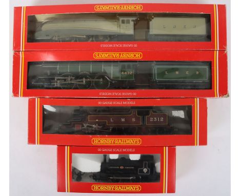 Four boxed Hornby 00 gauge locomotives, R312 LNER 4-6-2 Silver Link locomotive and tender, R398 LNER 4-6-2 Flying Scotsman, R