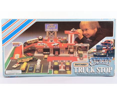 Matchbox Convoy MG 8 Truck Stop, circa 1983 USA issue, plastic components in plastic bags, unused decal sheet and instruction