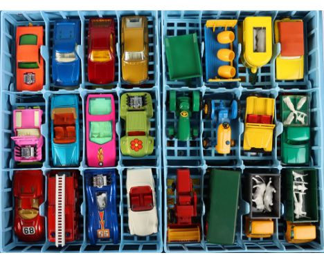 Matchbox Series Collectors Case, with 45 regular/superfast wheels models, regular wheel:, boxed 54a Saracen Carrier, 61a Army