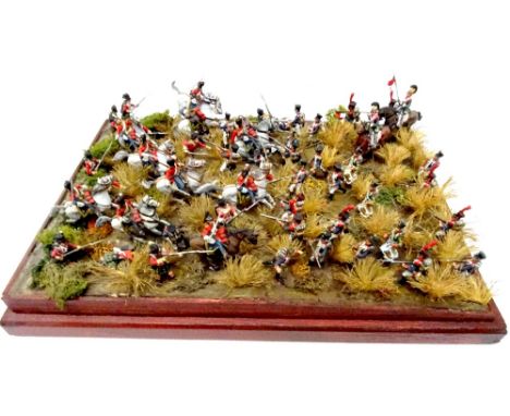 Charge of the Union Brigade and Gordon Highlanders at Waterloo 1815 40mm scale diorama HIGHLY DETAILED twelve mounted and for