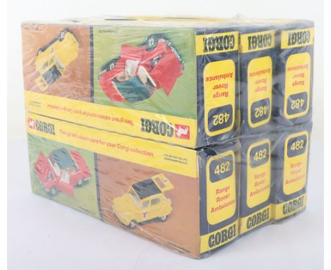 Corgi Trade Pack of six 482 Range Rover Ambulances, in mint boxed factory shrunk wrap condition.