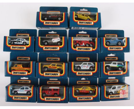 A Quantity of Matchbox Superfast 1987/90 Boxed Issues, Including, Macau@1987: MB-10 Buick Le Sabre, MB-16 Land Rover 90,red/w