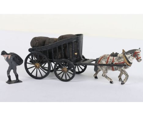 Charbens Coal Cart with Coalman, horse and six blackcloth coal sacks (Condition Very Good) (9)