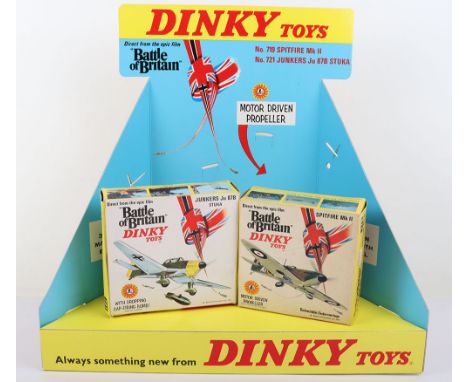 Dinky Toys Direct From The Epic Film “Battle of Britain” Shop Display  Card Stand,  in excellent original condition, H.48cms 