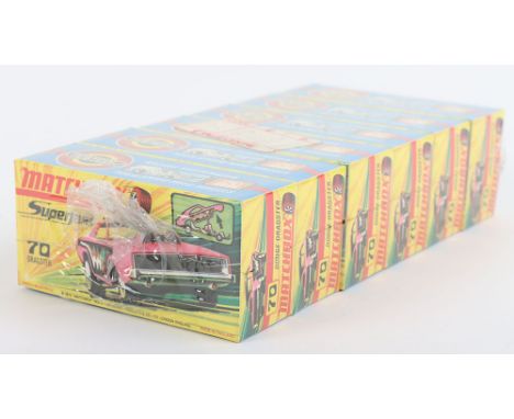 Matchbox Lesney Superfast Trade pack of six 70c Dodge Dragster, H style box, in mint boxed shrunk wrapped original sealed con