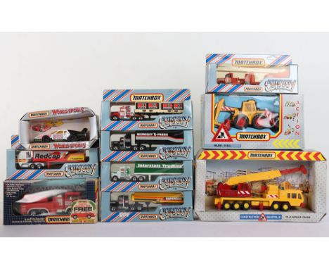 Quantity of Matchbox Boxed Models  including: Superfast models Macau@1985 MB-42 Mobile Crane, MB-72 Delivery Truck,  Macau@19