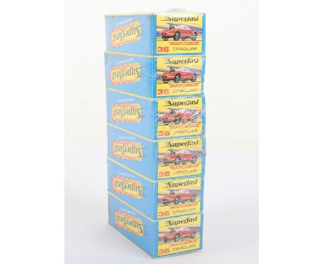 Matchbox Lesney Superfast Trade pack of six 36d Hot Rod Draguar, G style box, in mint boxed shrunk wrapped original sealed co