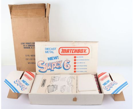 Very Rare Matchbox Super 6 USA Shop Counter Card Dispenser, contains 72 Superfast Boxed Models, circa 1975 contents: 12 x No.