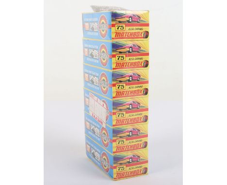 Matchbox Lesney Superfast Trade pack of six 75c Alfa Carabo, H style box, in mint boxed shrunk wrapped original sealed condit