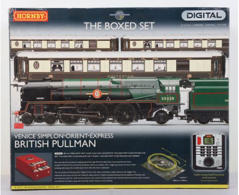 Hornby R1073 Venice Simplon Orient Express British Pullman, digital BR 4-6-2 Merchant Navy Class ‘Clan Line’ Locomotive, Pull