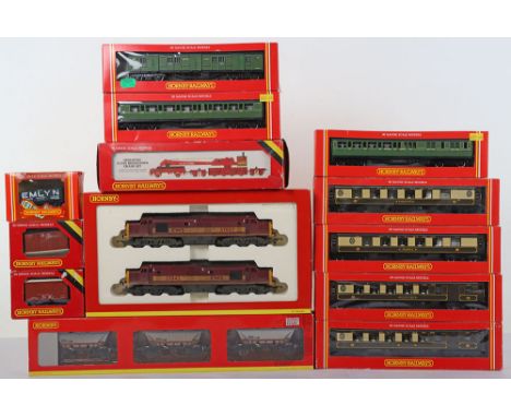 Hornby Railway Diesel locomotive and rolling stock, R2255 EWS Co-Co diesel electric class 37 locomotive powered and dummy, th