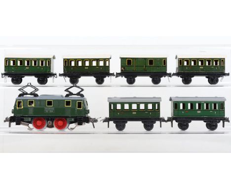 Trix Express HO gauge 0-4-0 pantograph electric locomotive 20 052, 3-rail, with fixed pantographs in green lined livery with 