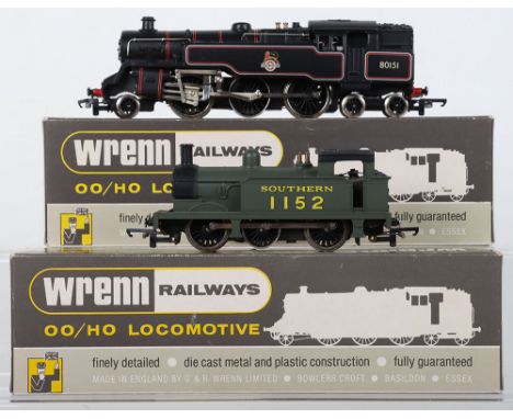 Two Wrenn Tank engines, W2279/5P 4MT 2-6-4 BR tank engine No.80151 in black livery, W2207 0-6-0 Southern tank engine No.1152 