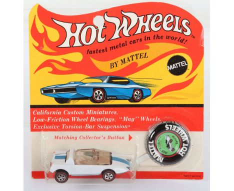 Hot Wheels Redline By Mattel 6421 Jack Rabbit Special, enamel white/blue stripes, window clear, white interior, metal collect