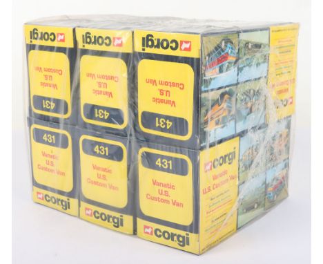 Corgi Trade Pack of six 431 Vantastic U.S. Custom Vans, in mint boxed factory shrunk wrap sealed condition.
