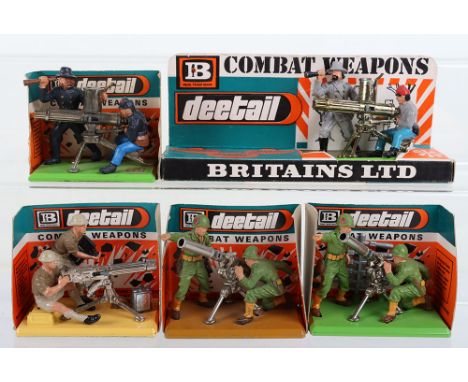 Britains Deetail Combat Weapons, Confederate gatling gun team, Federal gatling gun team, British 8th Army Vickers machine Gun