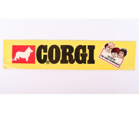 Corgi Technocrats Shop Tin Display Sign,hanging/counter,C2045 in excellent original condition, approx. size. 45.5 cms x 10 cm