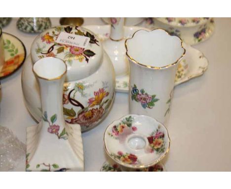 GROUP OF CERAMIC VASES
including Aynsley and Sadler; together with trinket trays, etc