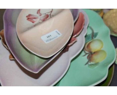 POOLE AEGEAN WALL PLATE
in olive green; together with a group of decorative Carltonware and other dishes, Royal Winton toast 