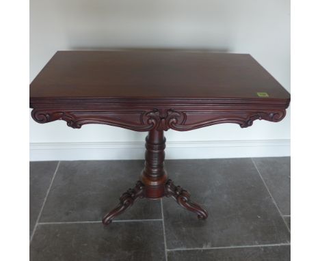 A good quality 19th century mahogany card table - Width 79cm - in good condition and colour 