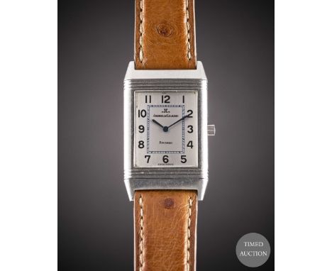 A GENTLEMAN'S STAINLESS STEEL JAEGER LECOULTRE REVERSO&nbsp;CLASSIQUE WRIST WATCH
CIRCA 2000, REF. 250.8.08
Movement:&nbsp;Qu