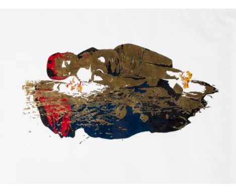 Lucy Skaer (b.1975) - Diagrams and Banners enamel paint and gold leaf on paper, 2003, 150 x 206 cm, (59 1/8 x 81 1/8 in)  Pro