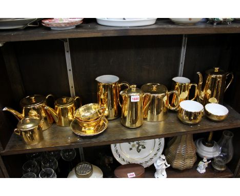 A Royal Worcester gilt part teaset.