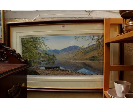 K Melling, 'Buttermere from Dalegarth', signed and titled in pencil , colour print, I.27 x 58cm. 