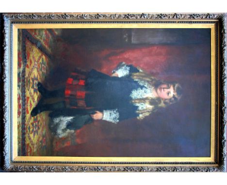 Albert Bernard Uhle, (American), full length portrait of Miss Preston of Philadelphia, signed and dated 1882, oil on canvas, 