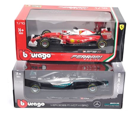 Bburago, 1:18 Scale, a boxed F1 Formula 1 Racing Car pair.&nbsp; Although unchecked for completeness condition generally appe