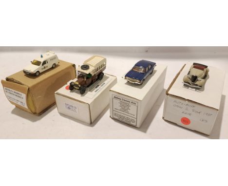 Abbey Classic Kits, AutoBuff &amp; Similar, a boxed Group of 1:43 Scale Ford Vehicles. Includes Ford Cortina MKIII L Saloon w