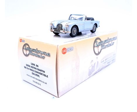 Lansdowne Models, a boxed LDM96 1956 Aston Martin DB 2-4 MKII Convertible "Silver". Conditions generally appear Good, althoug
