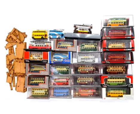 Corgi Original Omnibus Company (OOC) and similar, a mostly boxed group to include 43709 BUT964IT Trolley Bus "Glasgow", OM437