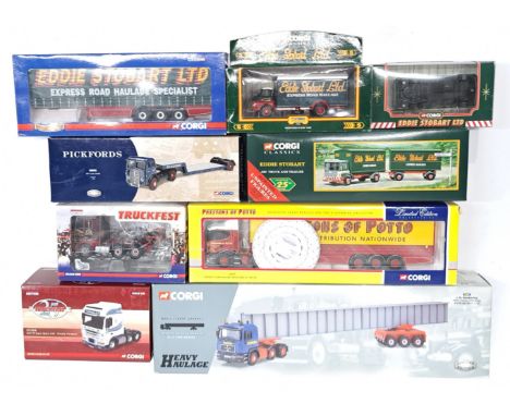 Corgi, a boxed Commercial group.&nbsp; Includes Heavy Haulage 76802 MAN Tractor Unit. Bogie and Bridge Beam Load &ldquo;I. R.