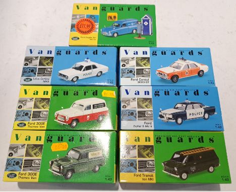 Lledo, a boxed Group of 1:43 Scale Vanguards. Includes VA06600 Ford Transit Van MKI "Post Office Telephones" with others. Alt