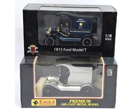 Eagle Collectibles &amp; Motor City Classics, Scale 1:18, a boxed Ford Model T Van pair. &nbsp;Although unchecked for complet