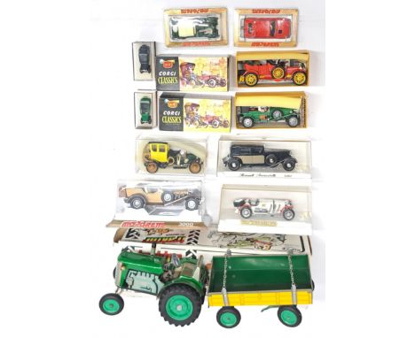 Kovap. Solido, Corgi Classics, Majorette &amp; similar, a boxed Car &amp; Tractor and Trailer group. &nbsp;Although unchecked