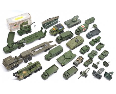 Dinky Toys, Matchbox &amp; similar, a boxed &amp; unboxed Military group. &nbsp;Includes 661 Recovery Tractor (with windows).