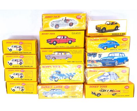 Dinky Toys (Norev/Atlas Editions) a boxed group, to include 1408 Honda S 800, 181 Volkswagen, 197 Morris Mini-Traveller and o