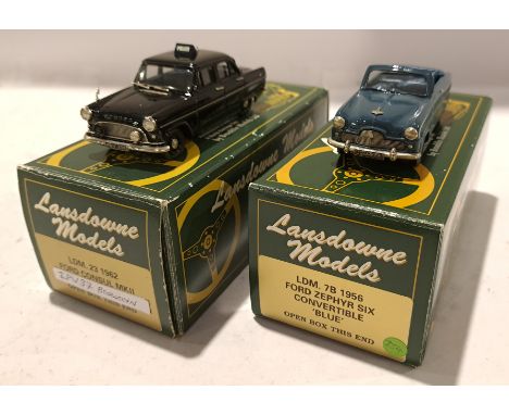 Lansdowne Models, a boxed 1:43 Scale Pair of Ford Vehicles. Includes LDM.7B 1956 Ford Zephyr Six Convertible (Blue) &amp; LDM