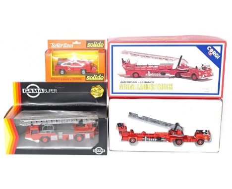 Gama, Corgi &amp; Solido, a boxed Fire related Emergency Vehicle group. &nbsp;Although unchecked for completeness condition g